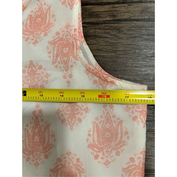 Lucky Brand Chiffon Style Pink Peach Sleeveless Paisley Button Front Maxi Dress - Picture 10 of 10